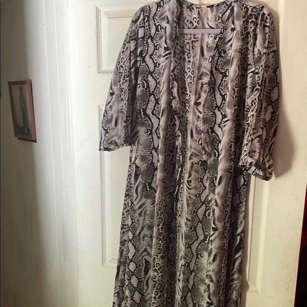 Snakeskin Print Long Dress